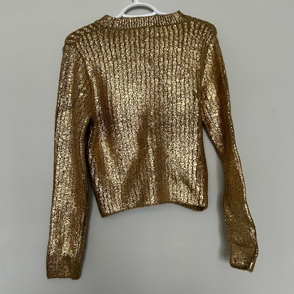 Gold Metallic Shimmering Texture and Fitted Silhouette(new without tags) - Picture 6 of 14